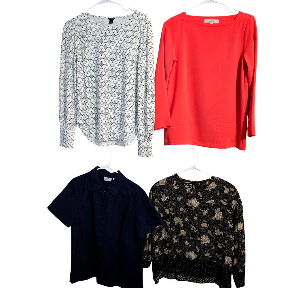 Women's XS 2 Tops Shirts Blouses Wholesale Bulk Lot of 4 Extra Small